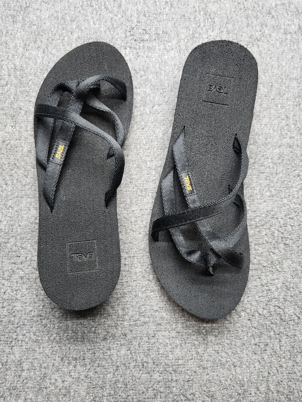 Teva Sandals Womens 9 Black Flip Flop Comfort Casual Beach Travel - Picture 4 of 7